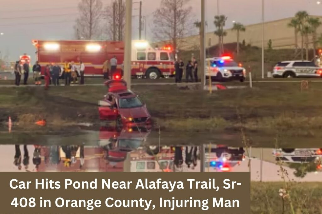 Car Hits Pond Near Alafaya Trail, Sr-408 in Orange County, Injuring Man