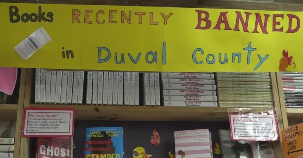 The Jacksonville Store has a New Section Called "Books Recently Banned